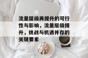 流量层级再提升的可行性与影响,流量层级提升,挑战与机遇并存的关键要素 流量层级再提升的可行性与影响,流量层级提升,挑战与机遇并存的关键要素