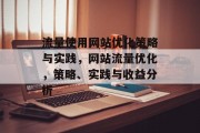 流量使用网站优化策略与实践，网站流量优化，策略、实践与收益分析