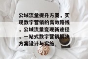 公域流量提升方案,实现数字营销的高效路线,公域流量变现新途径,一站式数字营销解决方案设计与实施 公域流量提升方案,实现数字营销的高效路线,公域流量变现新途径,一站式数字营销解决方案设计与实施