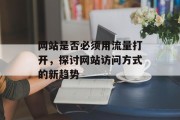 网站是否必须用流量打开，探讨网站访问方式的新趋势