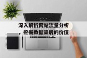 深入解析网站流量分析,挖掘数据背后的价值 深入解析网站流量分析,挖掘数据背后的价值