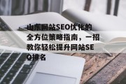 山东网站SEO优化的全方位策略指南，一招教你轻松提升网站SEO排名