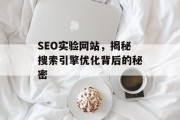 SEO实验网站,揭秘搜索引擎优化背后的秘密 SEO实验网站,揭秘搜索引擎优化背后的秘密