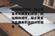 网站跟踪插件,阻止黑客无处藏身的途径,网站跟踪插件,阻止黑客无处藏身的途径分析报告 网站跟踪插件,阻止黑客无处藏身的途径,网站跟踪插件,阻止黑客无处藏身的途径分析报告