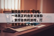 掌控自我的游戏攻略，一场真正的自定义体验，掌控自我的游戏，打造真实自定义体验