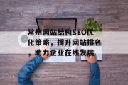 常州网站结构SEO优化策略，提升网站排名，助力企业在线发展