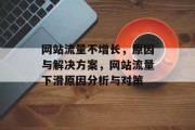 网站流量不增长,原因与解决方案,网站流量下滑原因分析与对策 网站流量不增长,原因与解决方案,网站流量下滑原因分析与对策