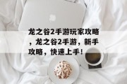 龙之谷2手游玩家攻略，龙之谷2手游，新手攻略，快速上手！