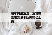 畅享网络生活,没宽带无限流量卡助你轻松上网 畅享网络生活,没宽带无限流量卡助你轻松上网
