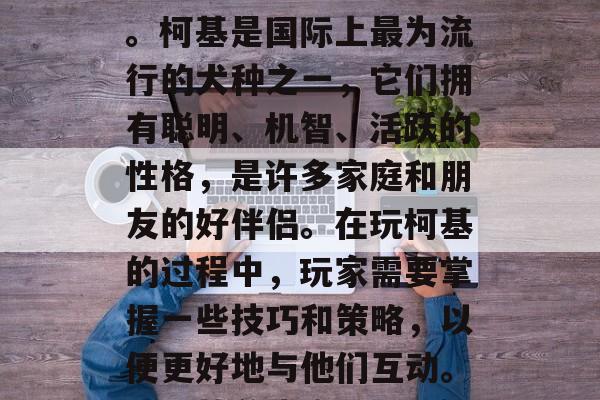 柯基的游戏攻略是许多人寻求乐趣的平台之一。柯基是国际上最为流行的犬种之一,它们拥有聪明、机智、活跃的性格,是许多家庭和朋友的好伴侣。在玩柯基的过程中,玩家需要掌握一些技巧和策略,以便更好地与他们互动。,柯基游戏攻略,明智玩伴,策略取胜! 柯基的游戏攻略是许多人寻求乐趣的平台之一。柯基是国际上最为流行的犬种之一,它们拥有聪明、机智、活跃的性格,是许多家庭和朋友的好伴侣。在玩柯基的过程中,玩家需要掌握一些技巧和策略,以便更好地与他们互动。,柯基游戏攻略,明智玩伴,策略取胜!