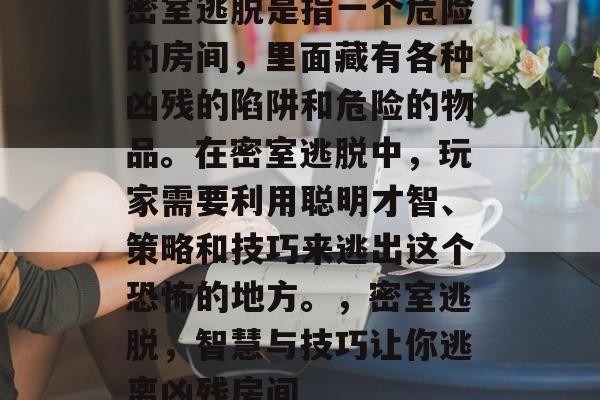 密室逃脱是指一个危险的房间,里面藏有各种凶残的陷阱和危险的物品。在密室逃脱中,玩家需要利用聪明才智、策略和技巧来逃出这个恐怖的地方。,密室逃脱,智慧与技巧让你逃离凶残房间 密室逃脱是指一个危险的房间,里面藏有各种凶残的陷阱和危险的物品。在密室逃脱中,玩家需要利用聪明才智、策略和技巧来逃出这个恐怖的地方。,密室逃脱,智慧与技巧让你逃离凶残房间