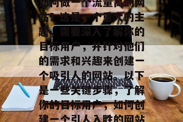 如何做一个流量高的网站?这是一个重大的主题,需要深入了解你的目标用户,并针对他们的需求和兴趣来创建一个吸引人的网站。以下是一些关键步骤,了解你的目标用户,如何创建一个引人入胜的网站 如何做一个流量高的网站?这是一个重大的主题,需要深入了解你的目标用户,并针对他们的需求和兴趣来创建一个吸引人的网站。以下是一些关键步骤,了解你的目标用户,如何创建一个引人入胜的网站