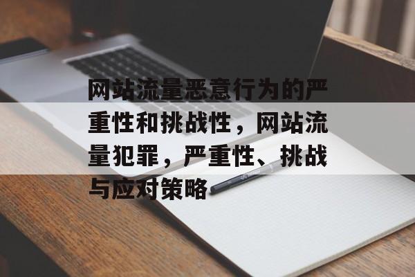 网站流量恶意行为的严重性和挑战性，网站流量犯罪，严重性、挑战与应对策略