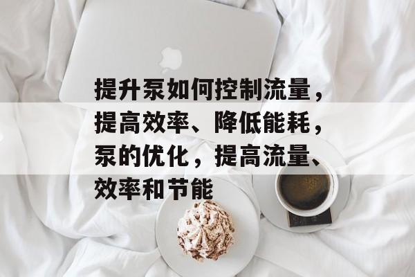 提升泵如何控制流量，提高效率、降低能耗，泵的优化，提高流量、效率和节能