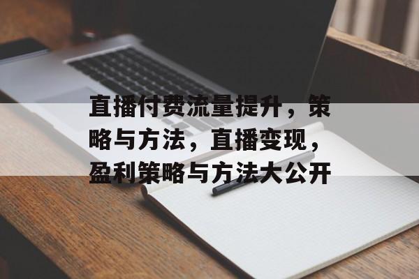 直播付费流量提升,策略与方法,直播变现,盈利策略与方法大公开 直播付费流量提升,策略与方法,直播变现,盈利策略与方法大公开